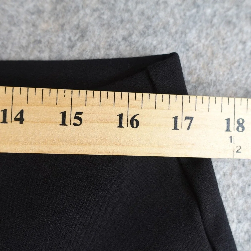 Eileen Fisher Black‎ Viscose Knit Pull On Pants Womens L Minimalist Straight Leg